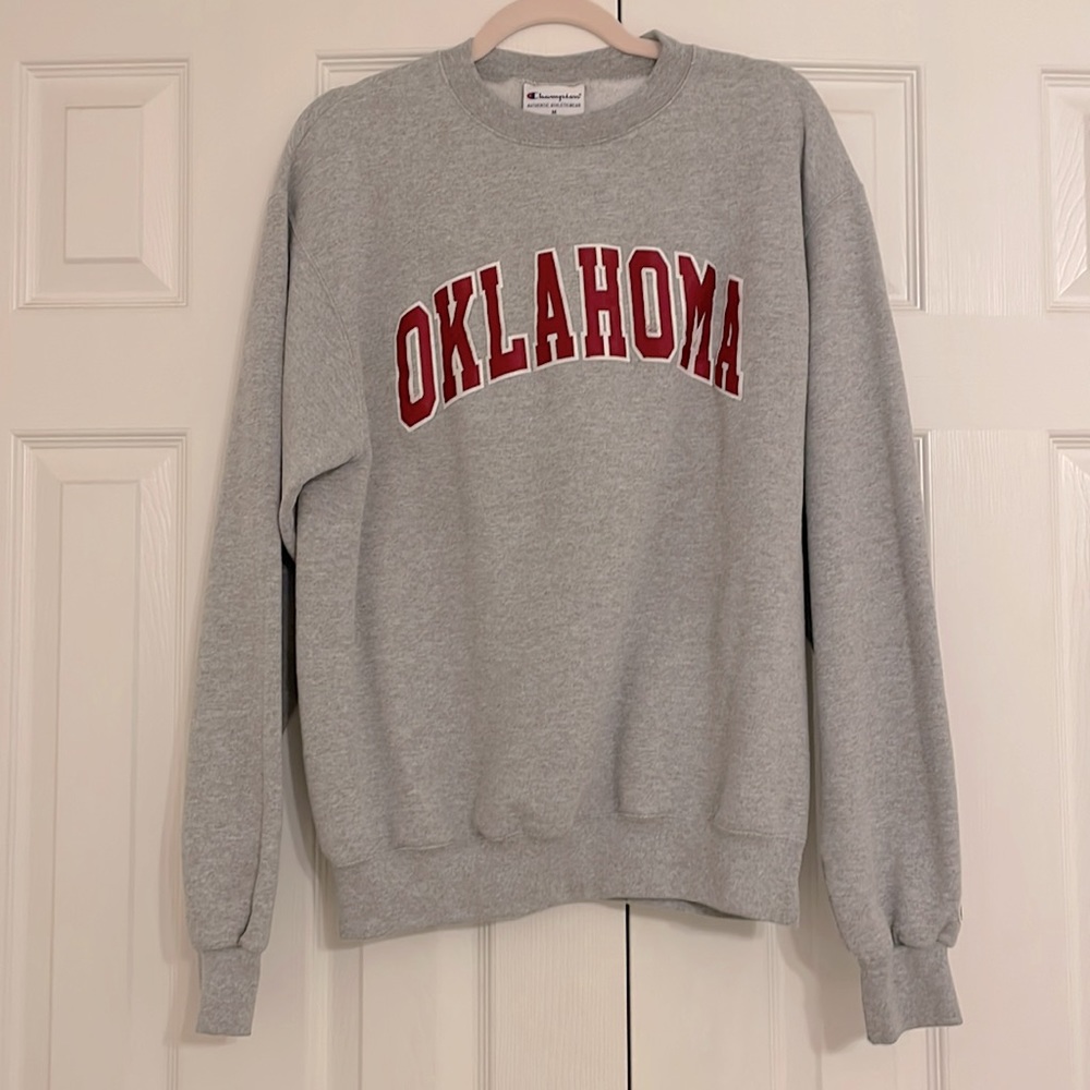 champion grey OKLAHOMA crew neck